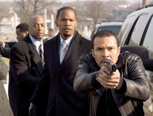 Brian Distance, Jamie Foxx i Michael Irby w filmie  quot;Prawo zemsty quot;. Od 27 listopada w polskich kinach