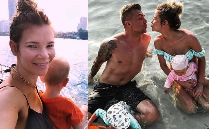 Maja Bohosiewicz z rodziną