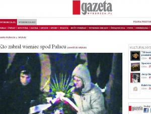 Zapis monitoringu sprzed Pałacu