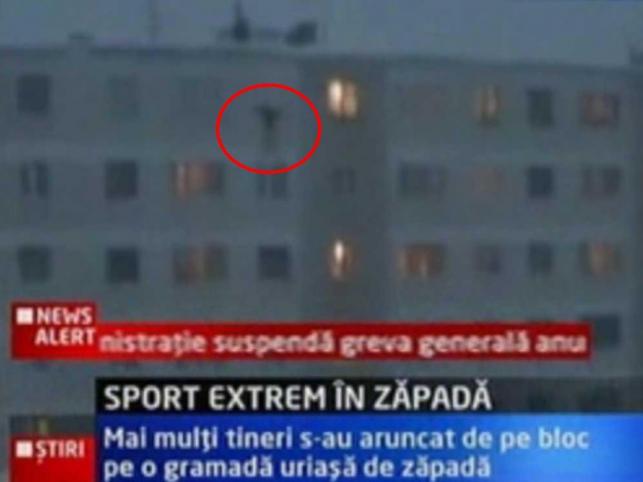 Nowy sport Rumunów. Skoki z dachu