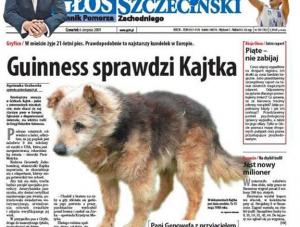 Oto Kajtek, najstarszy pies w Europie
