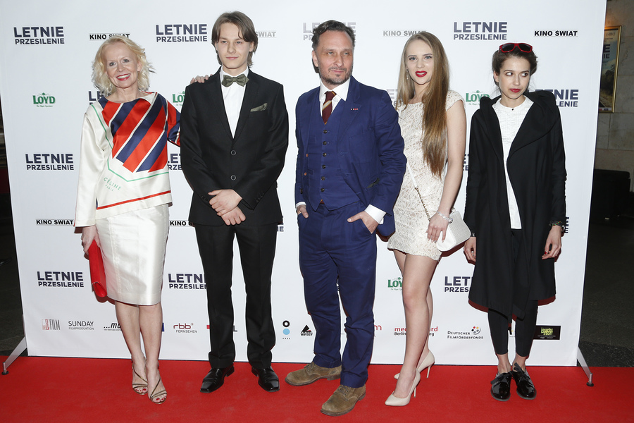 Twórcy "Letniego przesilenia": Agnieszka Krukówna, Filip Piotrowicz, reżyser Michał Rogalski, Urszula Bogucka, Maria Semotiuk