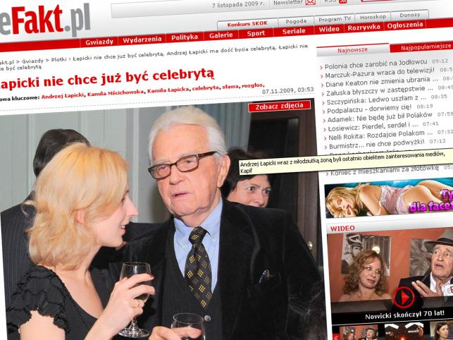 Łapicki nie chce już być celebrytą